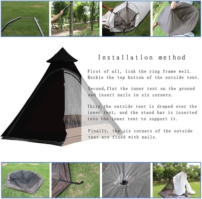 12'x10'x8'Dome Camping Tent 5-6 Persona 4 Temporada Dobles capas impermeables Anti-UV Ventoso Tiendas de campaña familiar al aire libre