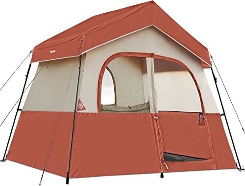 HIKERGARDEN Tienda de campamento para 6 personas - Tienda portátil fácil de instalar para el campamento, de tela a prueba de viento Tienda de cabaña al aire libre