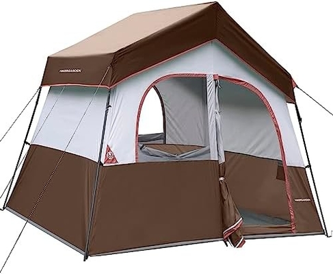 HIKERGARDEN Tienda de campamento para 6 personas - Tienda portátil fácil de instalar para el campamento, de tela a prueba de viento Tienda de cabaña al aire libre