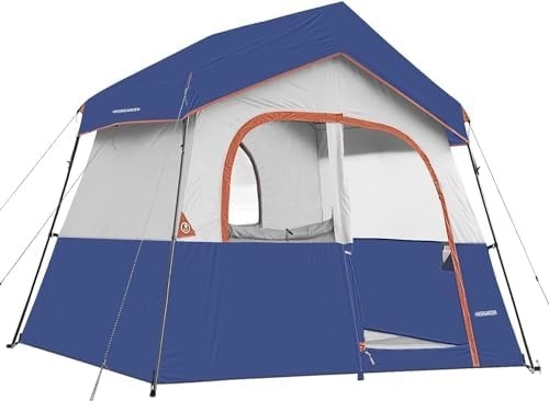 HIKERGARDEN Tienda de campamento para 6 personas - Tienda portátil fácil de instalar para el campamento, de tela a prueba de viento Tienda de cabaña al aire libre