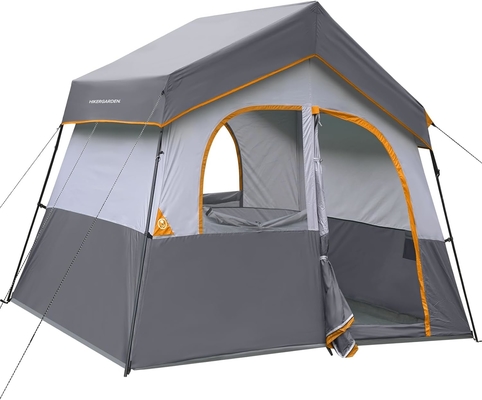 HIKERGARDEN Tienda de campamento para 6 personas - Tienda portátil fácil de instalar para el campamento, de tela a prueba de viento Tienda de cabaña al aire libre