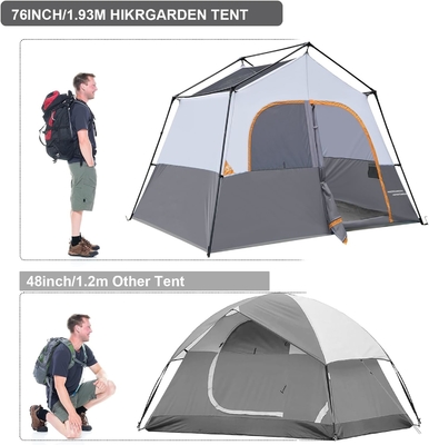HIKERGARDEN Tienda de campamento para 6 personas - Tienda portátil fácil de instalar para el campamento, de tela a prueba de viento Tienda de cabaña al aire libre