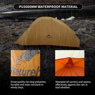 Naturehike Cloud-Up 1 persona tienda de campaña de mochila ligera tienda de campaña para un hombre, impermeable ultraligera de una sola persona tienda de campaña, hacer