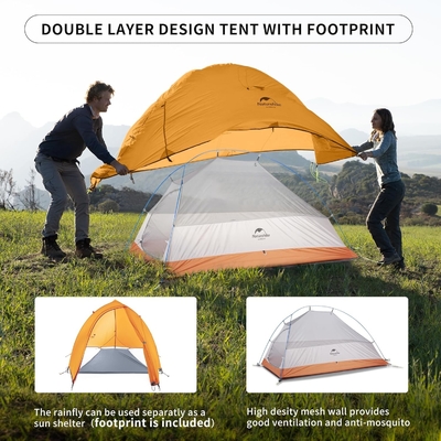 Naturehike Cloud-Up 1 persona tienda de campaña de mochila ligera tienda de campaña para un hombre, impermeable ultraligera de una sola persona tienda de campaña, hacer