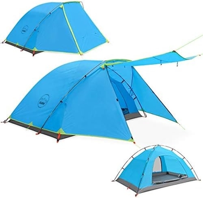 KAZOO 2/4 persona tienda de campamento al aire libre impermeable para la familia grandes tiendas de campaña 2/4 personas fácil de configurar tienda de campaña con porche doble capa