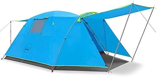 KAZOO 2/4 persona tienda de campamento al aire libre impermeable para la familia grandes tiendas de campaña 2/4 personas fácil de configurar tienda de campaña con porche doble capa