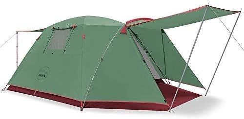 KAZOO 2/4 persona tienda de campamento al aire libre impermeable para la familia grandes tiendas de campaña 2/4 personas fácil de configurar tienda de campaña con porche doble capa