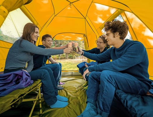 KAZOO 2/4 persona tienda de campamento al aire libre impermeable para la familia grandes tiendas de campaña 2/4 personas fácil de configurar tienda de campaña con porche doble capa