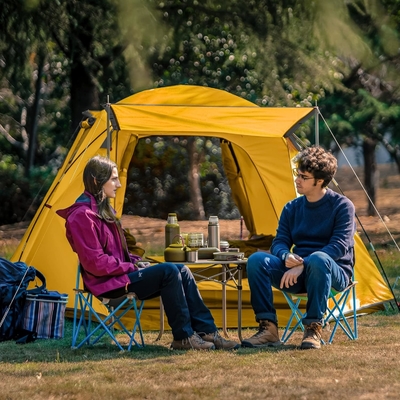 KAZOO 2/4 persona tienda de campamento al aire libre impermeable para la familia grandes tiendas de campaña 2/4 personas fácil de configurar tienda de campaña con porche doble capa