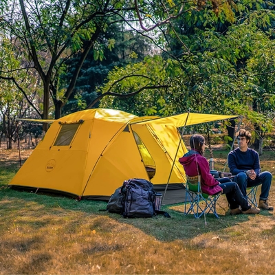 KAZOO 2/4 persona tienda de campamento al aire libre impermeable para la familia grandes tiendas de campaña 2/4 personas fácil de configurar tienda de campaña con porche doble capa