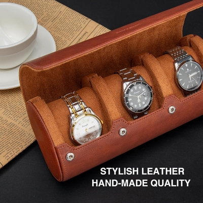 Bolso de viaje de reloj, rollo de reloj para 3 relojes, cuero falso premium, embalaje en caja de regalo √ √ √ √