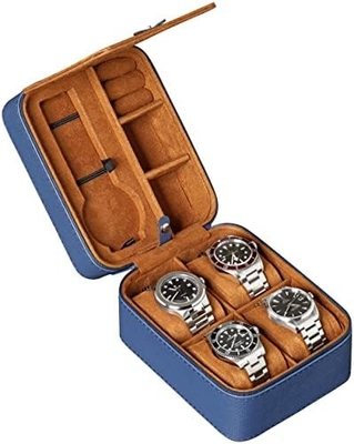 ROTHWELL 5 relojes organizador de maletines de viaje para 5 relojes protector portátil resistente con cremallera se ajusta a todos los relojes de pulsera