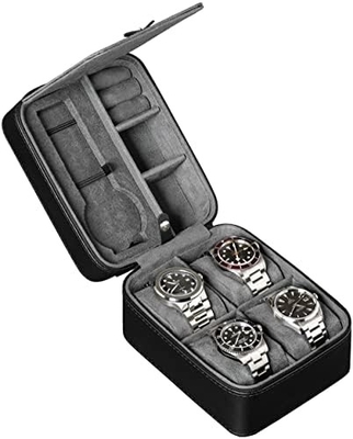 ROTHWELL 5 relojes organizador de maletines de viaje para 5 relojes protector portátil resistente con cremallera se ajusta a todos los relojes de pulsera