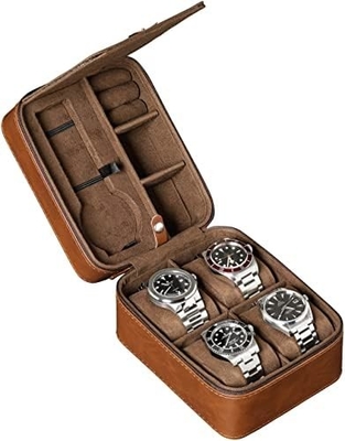 ROTHWELL 5 relojes organizador de maletines de viaje para 5 relojes protector portátil resistente con cremallera se ajusta a todos los relojes de pulsera