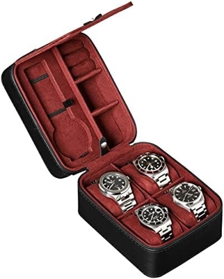 ROTHWELL 5 relojes organizador de maletines de viaje para 5 relojes protector portátil resistente con cremallera se ajusta a todos los relojes de pulsera