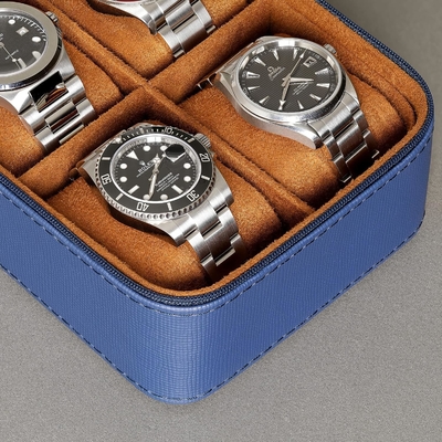 ROTHWELL 5 relojes organizador de maletines de viaje para 5 relojes protector portátil resistente con cremallera se ajusta a todos los relojes de pulsera