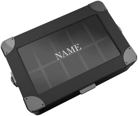 CASE ELEGANCE Militar 10 Slot Cuadro de relojes organizador de caja para hombres, tapa de vidrio de verdad, bandeja de servicio modular,