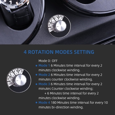 Vendedor de relojes, XTELARY Luxury 4 Vendedores de relojes con motor para relojes automáticos caja fuerte y caja de pantalla de madera caja de almacenamiento 8 + 9