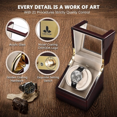 Chiyoda Winder para relojes automáticos de madera sólida con motores Mabuchi