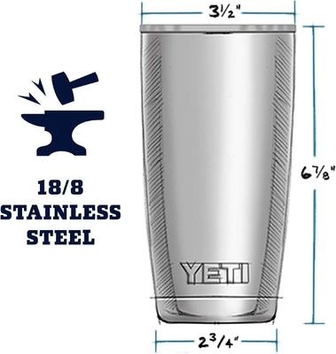Rambler 20 onzas de acero inoxidable vacío aislado tumbler con tapa MagSlider