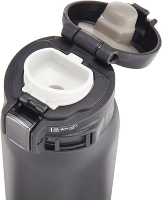 Zojirushi SM-SA60BA Taza aislada al vacío de acero inoxidable, 1 conteo (envasado de 1), negro, 20 onzas