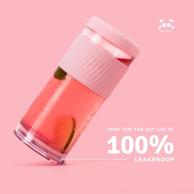 Tazas de vidrio con tapas y pajitas -20 Fl Oz- Taza de café helado de tamaño perfecto - Taza de batido con bambú