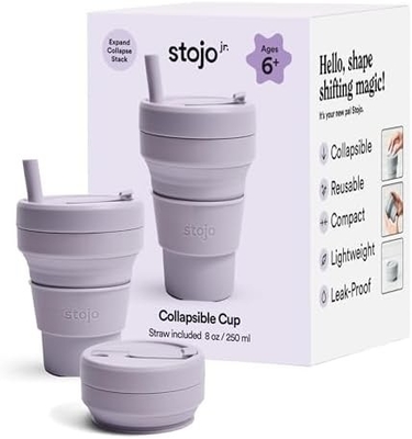 Taza de viaje plegable - Verde salvia, 12 oz / 355 ml - Reutilizable a prueba de fugas botella de silicona de bolsillo