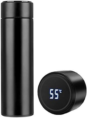Botella de agua con pantalla de temperatura LED,botella de agua aislada de vacío de doble pared,acero inoxidable deportiva automotriz