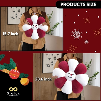 almohada de flores, almohada en forma de flor, decoración de Navidad, almohada de piso de flores, cojín de asiento, decoración de habitación linda y peluche