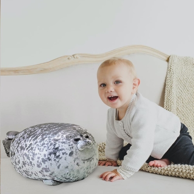 MerryXD Chubby Blob Seal almohada, relleno de algodón peluche juguete animal lindo medio océano