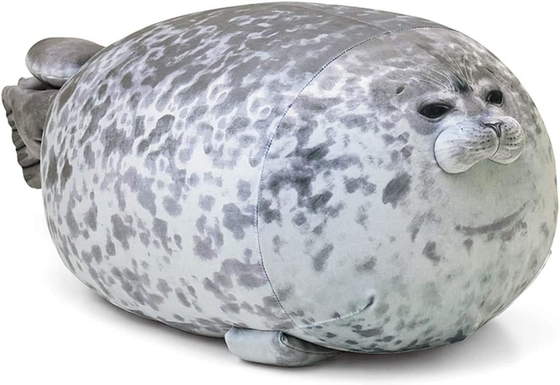 MerryXD Chubby Blob Seal almohada, relleno de algodón peluche juguete animal lindo medio océano