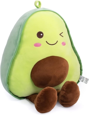 16.5 pulgadas acurrucado fruta de aguacate rellena suave peluche lanzar almohada regalo para los niños, comida en forma de lanzar almohada juguete para Navidad