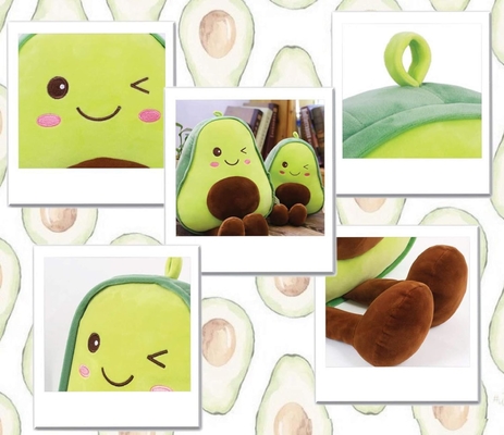 16.5 pulgadas acurrucado fruta de aguacate rellena suave peluche lanzar almohada regalo para los niños, comida en forma de lanzar almohada juguete para Navidad