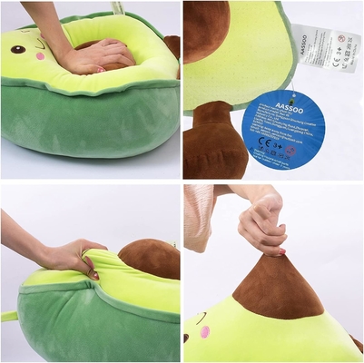 16.5 pulgadas acurrucado fruta de aguacate rellena suave peluche lanzar almohada regalo para los niños, comida en forma de lanzar almohada juguete para Navidad