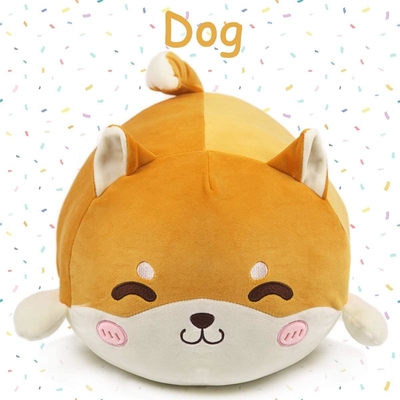 Shiba Inu almohada de peluche animal relleno lindo juguete de peluche animé chorreante Corgi Plushie Fluffy Kawaii almohada de abrazo suave