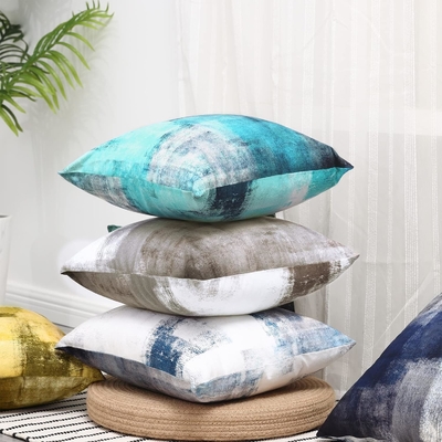 Conjunto de 2 piezas de arte marrón decoración contemporánea gris decoración para el hogar abrazado funda de almohada funda de almohada 18x18 pulgadas