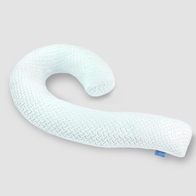 Almohada corporal para adultos - almohadas suaves largas de cama inserta para dormir - espuma de memoria triturada y cubierta lavable extraíble