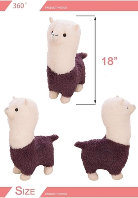 Juguete de lana de alpaca, animal de peluche de alpaca gran muñeca de 18 pulgadas almohada de peluche, cojín suave y esponjoso súper Navidad San Valentín