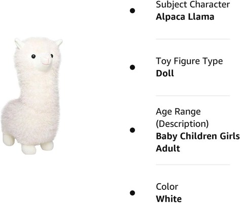 Juguete de lana de alpaca, animal de peluche de alpaca gran muñeca de 18 pulgadas almohada de peluche, cojín suave y esponjoso súper Navidad San Valentín