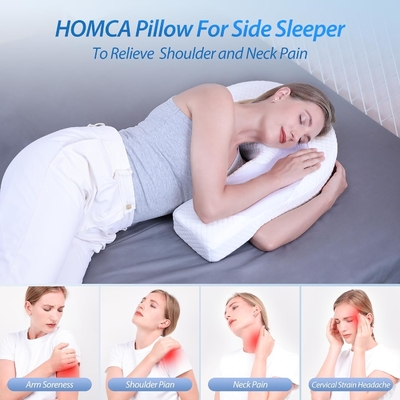Almohada para el cuerpo del dormido lateral Almohada para el cuerpo del adulto Almohada de espuma de memoria con soporte de contorno en forma de U alivio del dolor con
