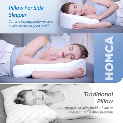 Almohada para el cuerpo del dormido lateral Almohada para el cuerpo del adulto Almohada de espuma de memoria con soporte de contorno en forma de U alivio del dolor con