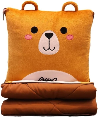 Mantenga y almohada de viaje - Premium suave 2 en 1 manta de avión con almohada de bolsa suave