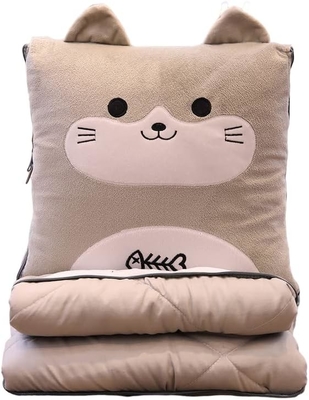 Mantenga y almohada de viaje - Premium suave 2 en 1 manta de avión con almohada de bolsa suave
