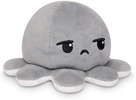 TeeTurtle - El original Plushie Pulpo Reversible - Amor + Odio - Dulces sensoriales Fidget animales rellenos que muestran su