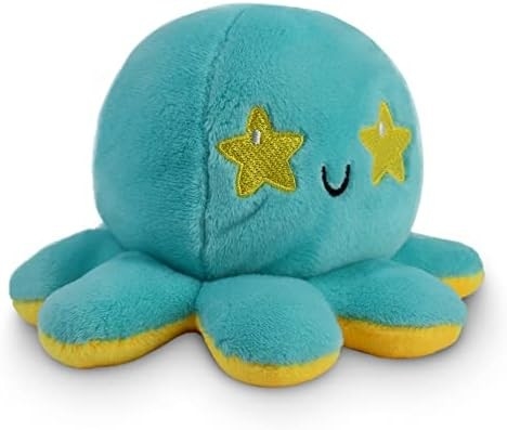 TeeTurtle - El original Plushie Pulpo Reversible - Amor + Odio - Dulces sensoriales Fidget animales rellenos que muestran su