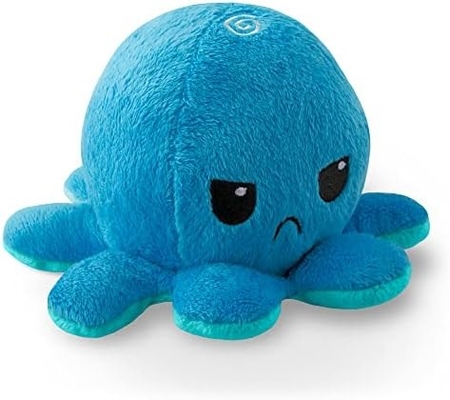 TeeTurtle - El original Plushie Pulpo Reversible - Amor + Odio - Dulces sensoriales Fidget animales rellenos que muestran su