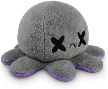 TeeTurtle - El original Plushie Pulpo Reversible - Amor + Odio - Dulces sensoriales Fidget animales rellenos que muestran su