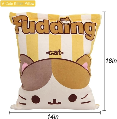 RHB Cute Plush Pillow Arrojar almohada extraíble Juguetes de animales rellenos Regalos creativos para niñas (gato)