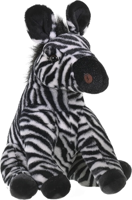 República Salvaje cebra Plush, animal de peluche, juguete de peluche, regalos para niños, abrazos 12 pulgadas, multicolor