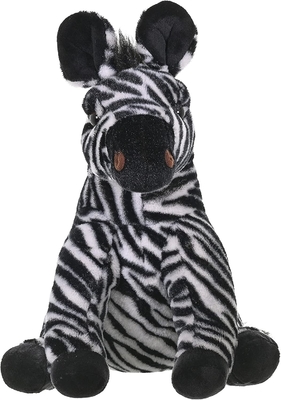 República Salvaje cebra Plush, animal de peluche, juguete de peluche, regalos para niños, abrazos 12 pulgadas, multicolor